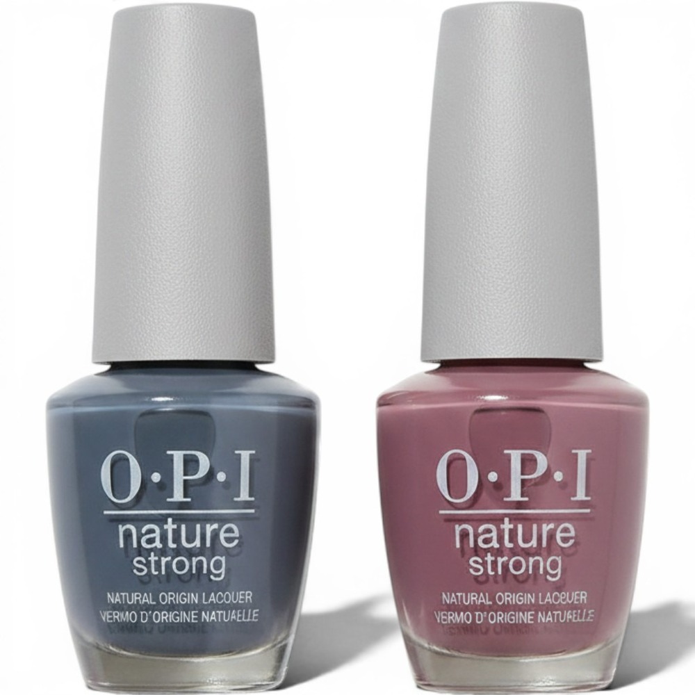 NEW OPI Nature Strong Color Set Polish Minimalist Ecocore Rose Mauve Gray Blue